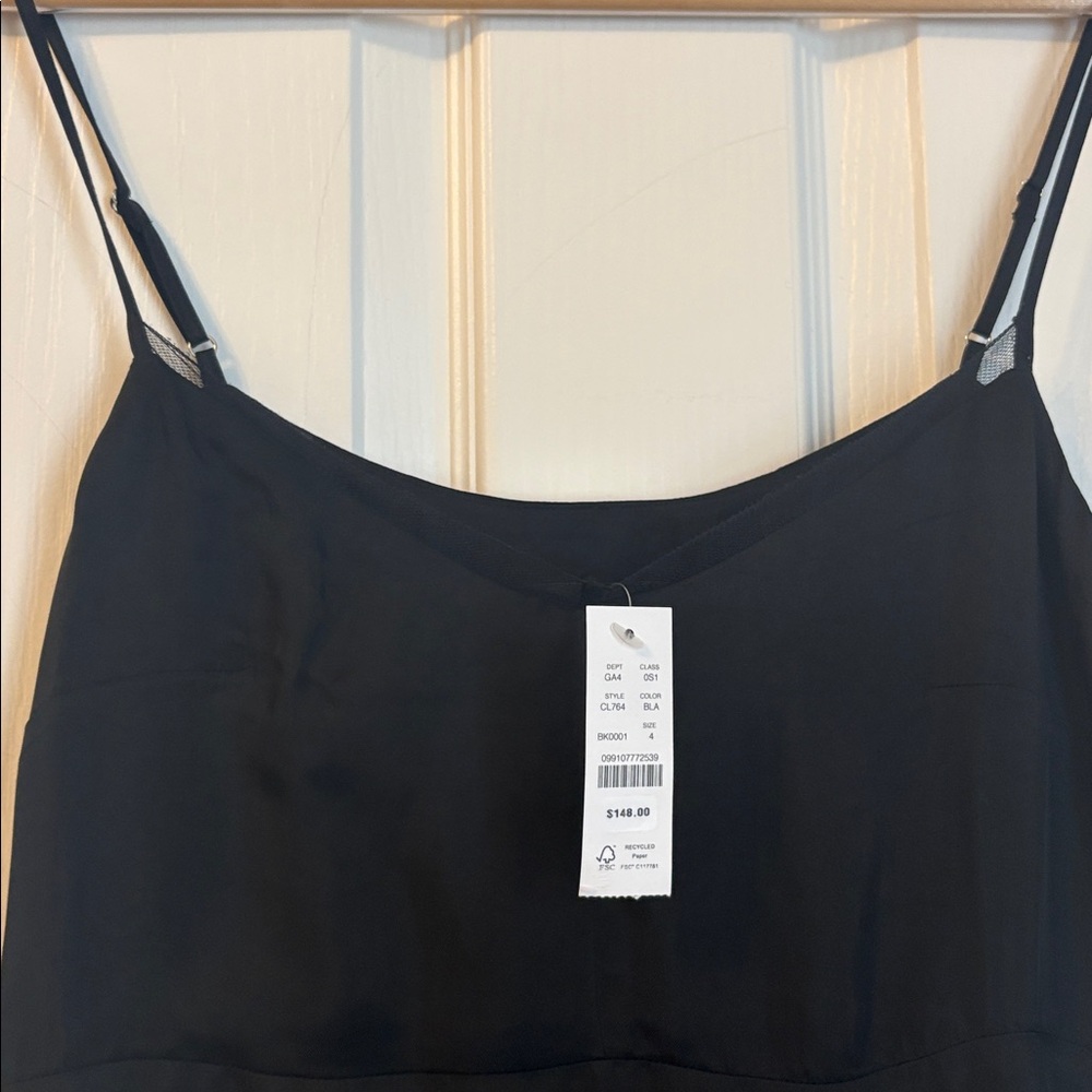 J CREW COLLECTION BLACK MIDI SLIP DRESS- size 4 NWT - Picture 3 of 7